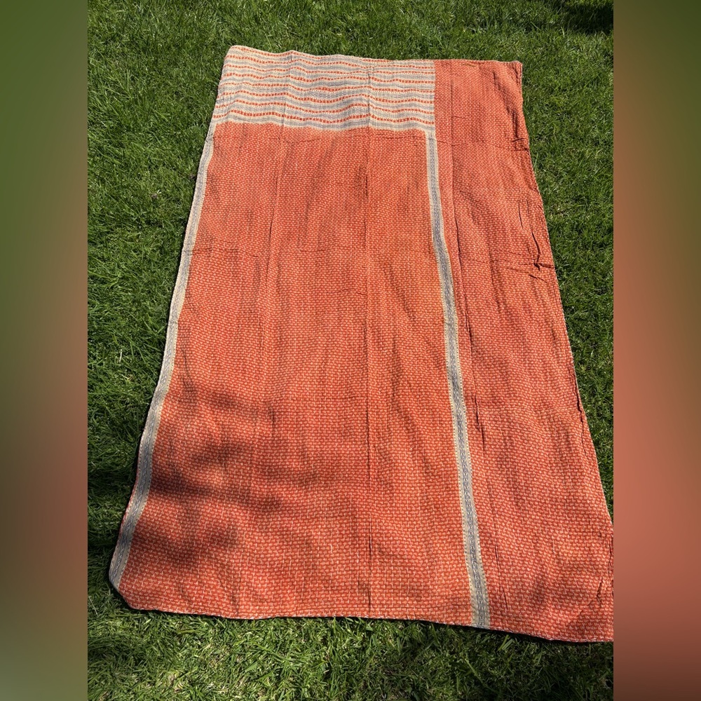 Vintage Beach 🪲🦀☀️ Kantha Quilt Reversible Surf Vacation Blanket Boho Cool 😎 - Picture 2 of 3